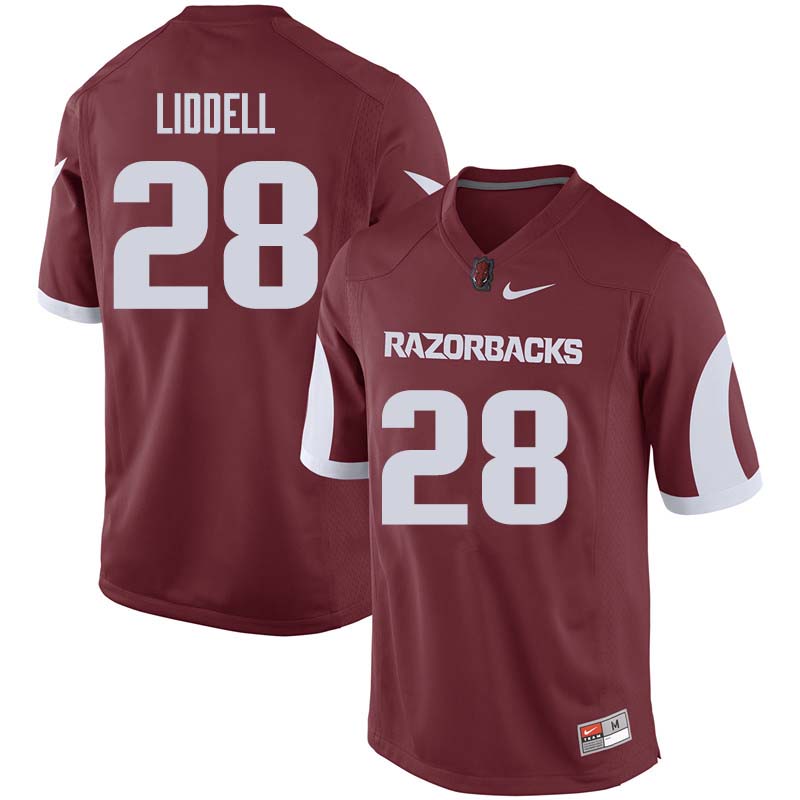 Men #28 Josh Liddell Arkansas Razorback College Football Jerseys Sale-Cardinal